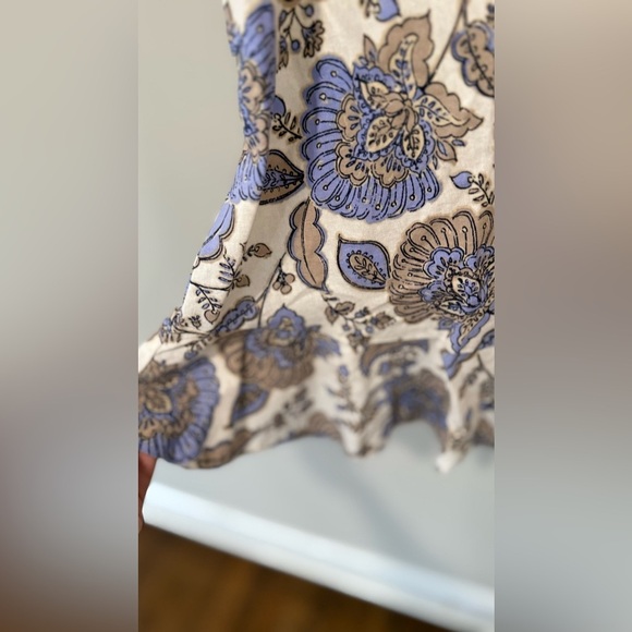 Tommy Hilfiger Women's Ruffled Hem floral Shift  linen Dress size 2 1724 - Picture 6 of 9